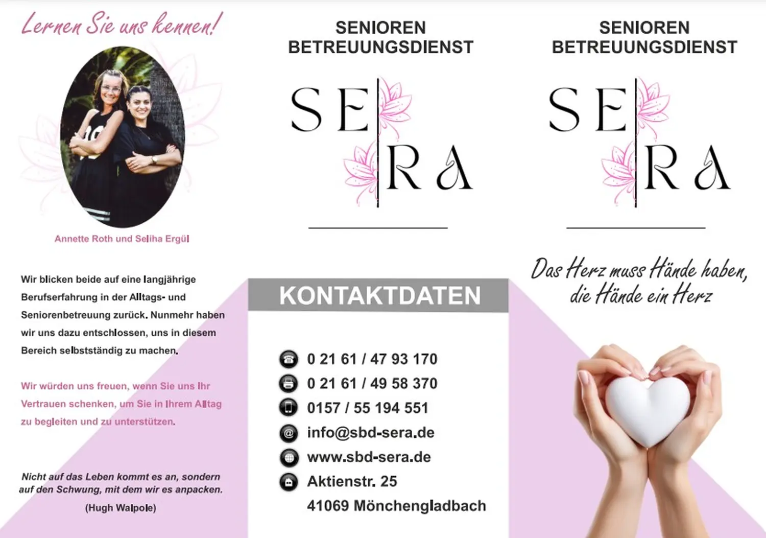 Flyer von Senioren Betreuungsdienst Sera UG 